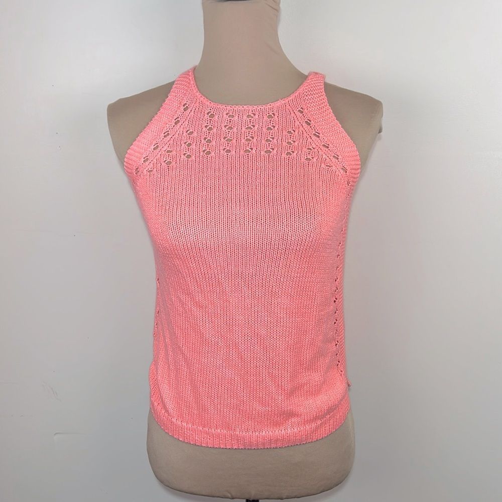 Lilly Pulitzer Coral Pink Knit Tank Top